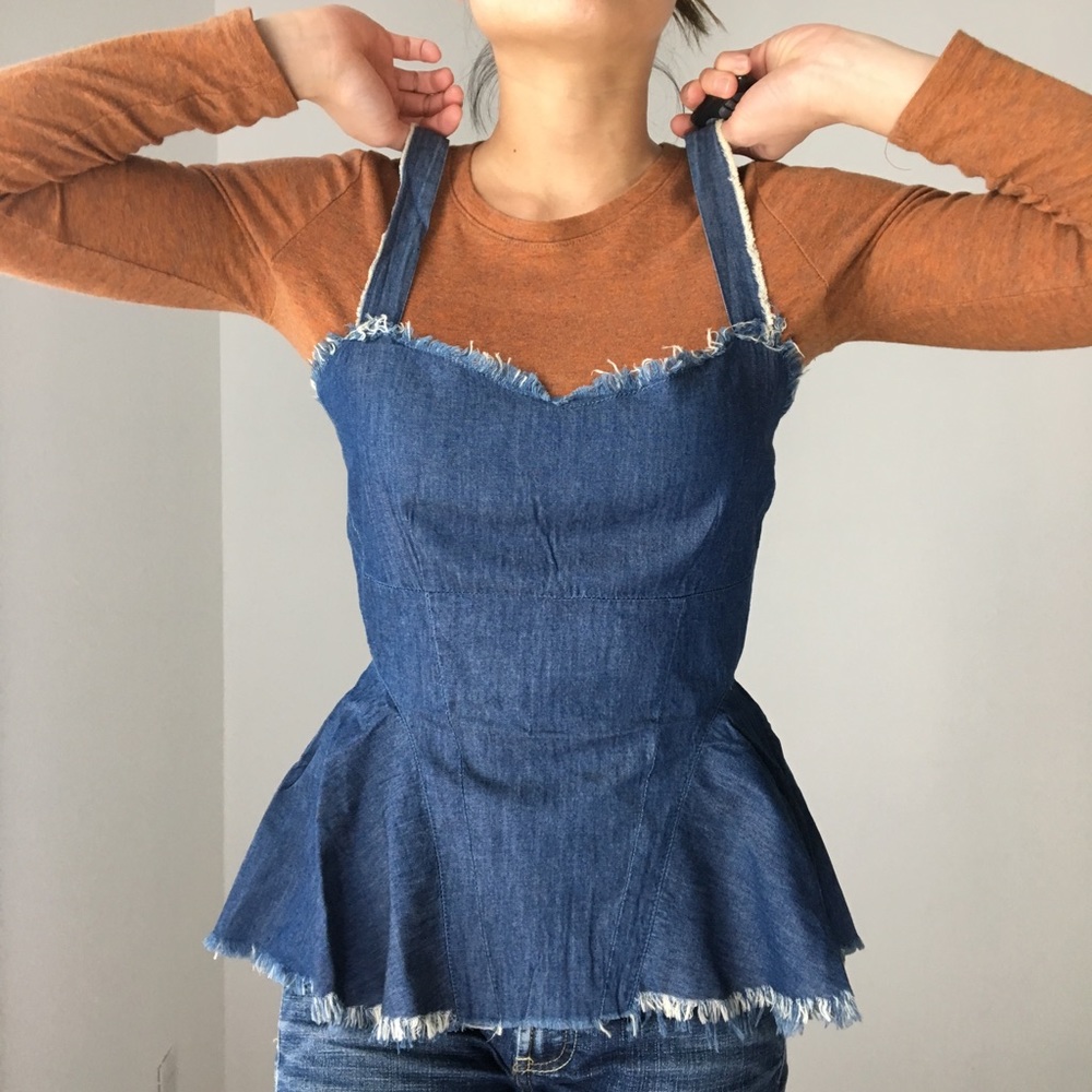 Charlize denim shell bustier top - Picture 5 of 5
